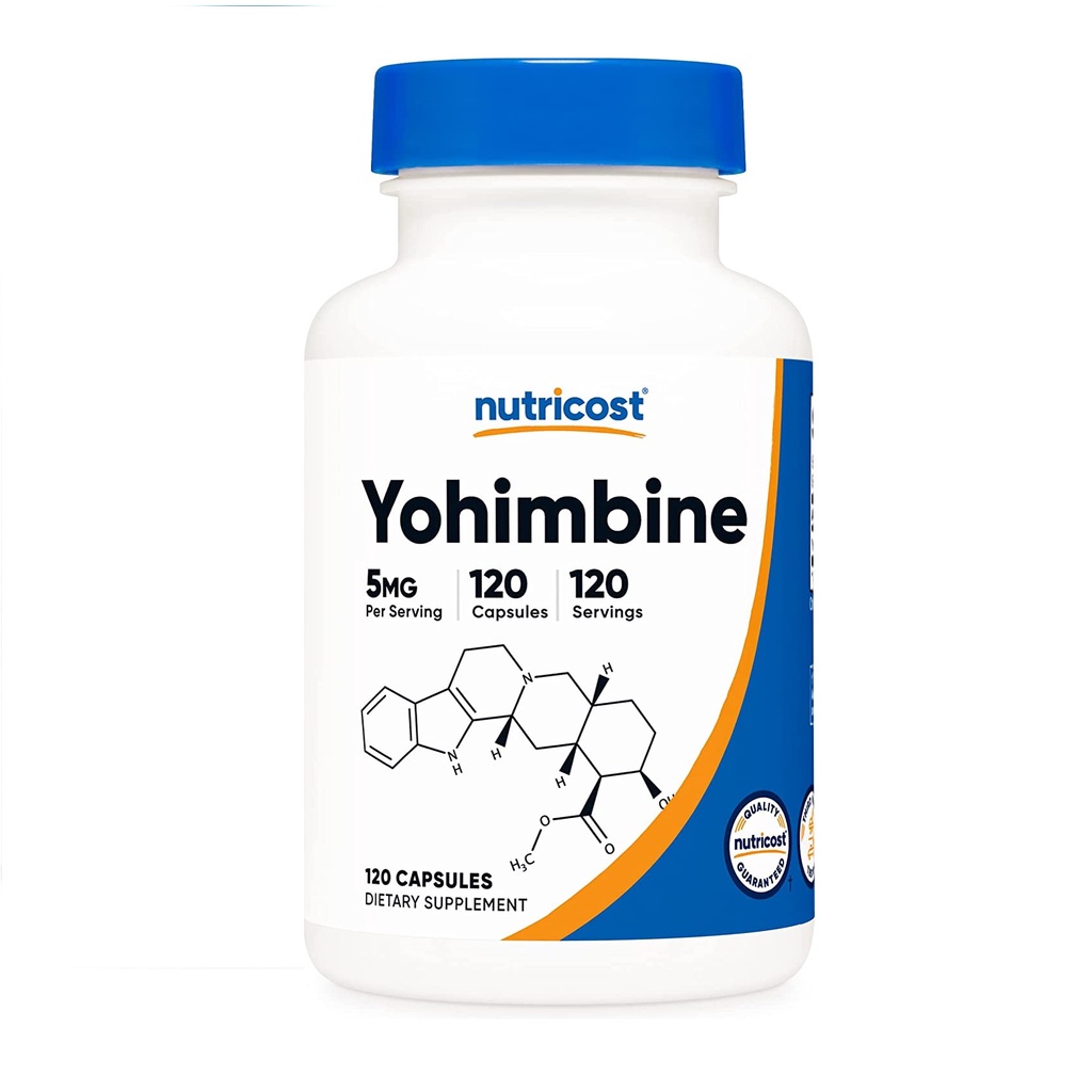 Nutricost Yohimbine HCL 5mg - Viên uống hỗ trợ giảm cân, tăng cường sinh lý và sức mạnh 120 viên