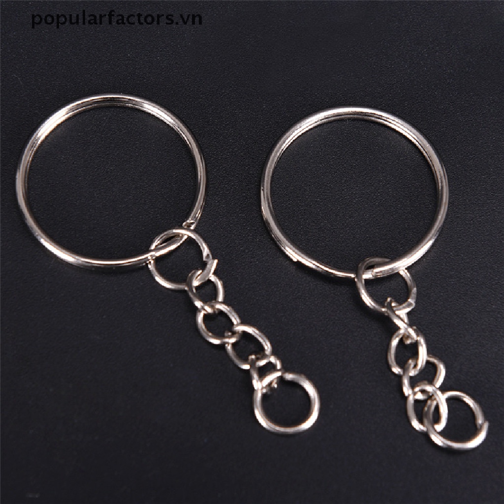 Set 50 Vòng Bạc Bóng 25mm Dùng Làm Móc Khóa DIY