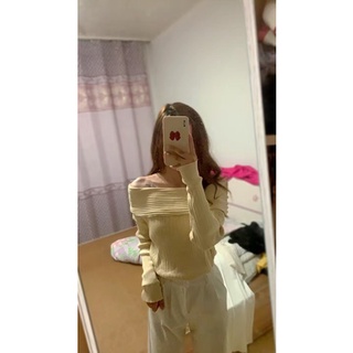 Mẫu áo len tăm lệch vai (Ảnh thật ở cuối)