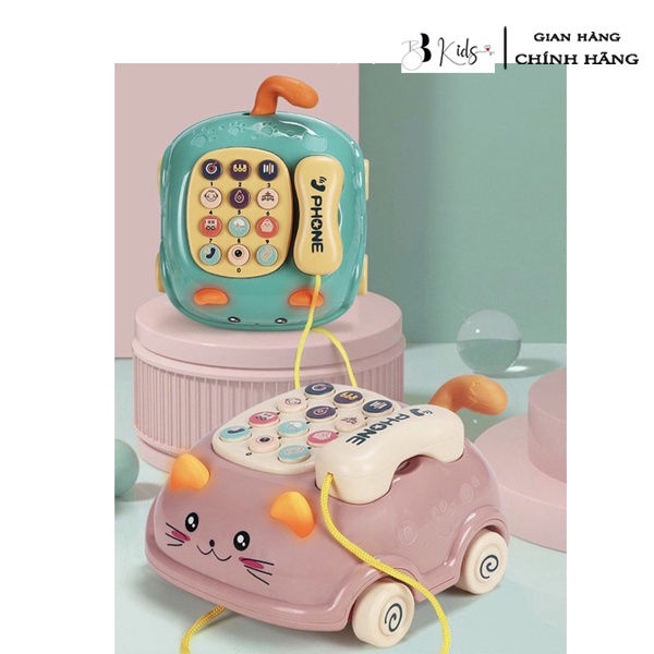 Đồ chơi điện thoại thông minh BB Kids Hình Mèo cho bé, Có Hiệu Ứng âm thanh vui nhộn - Hàng chính hãng