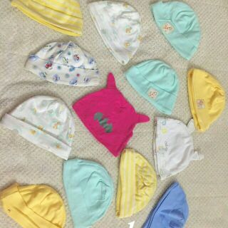 Mũ cotton sơ sinh siêu dày ấm xuất dư xịn