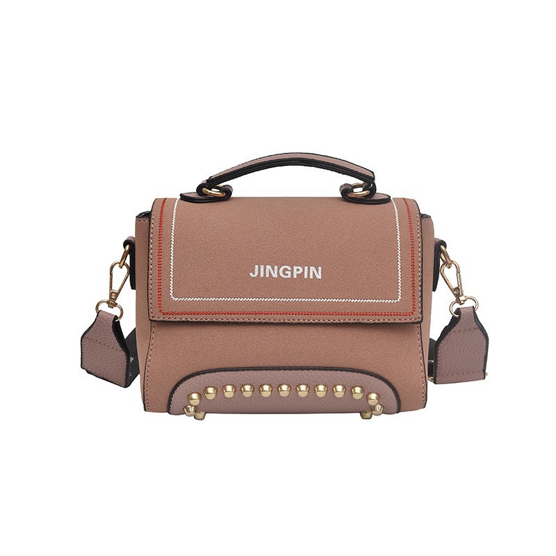 Túi đeo chéo nữ 3907 túi gấp chất da lộn đính đinh tán Bán lẻ giá sỉ