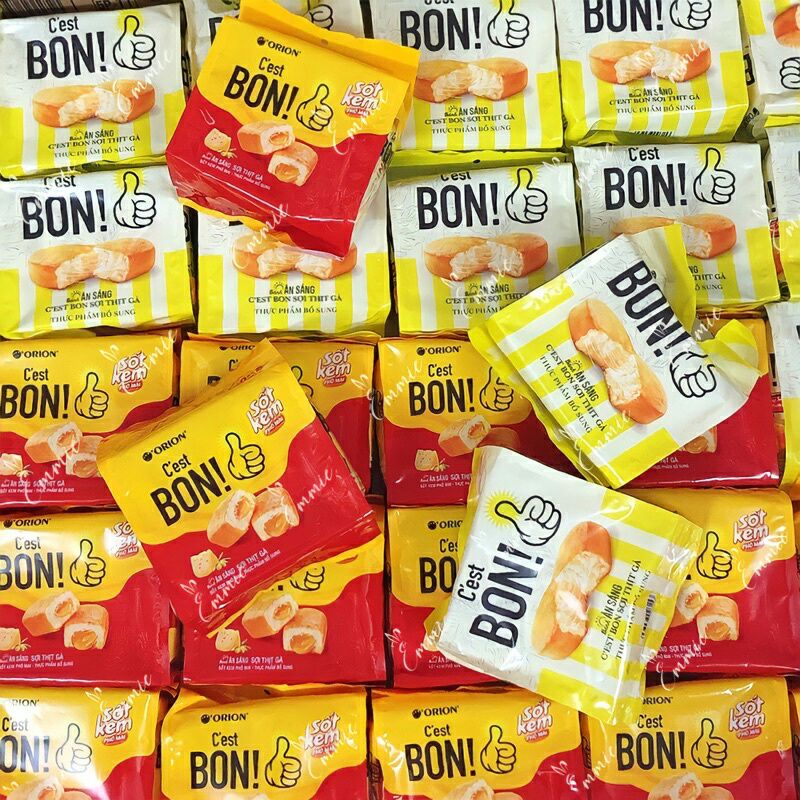 Bánh ăn sáng bông lan orion cest Bon nhân phô mai chảy gói 85G