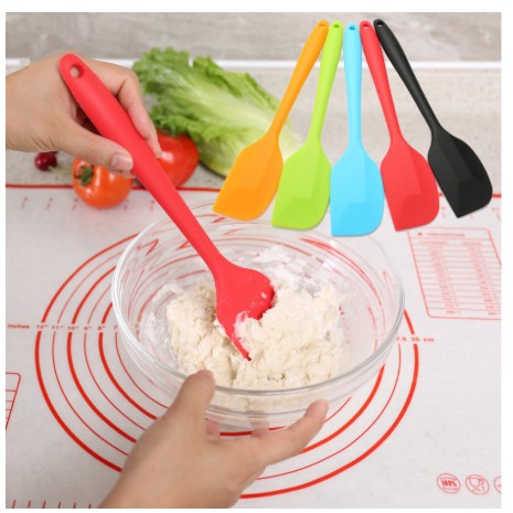 Cây vét bột spatula silicon đúc 21cm (Phới silicon) Phới vét đồ đá xay silicon 21cm (vét kem, vét bột, làm bánh)