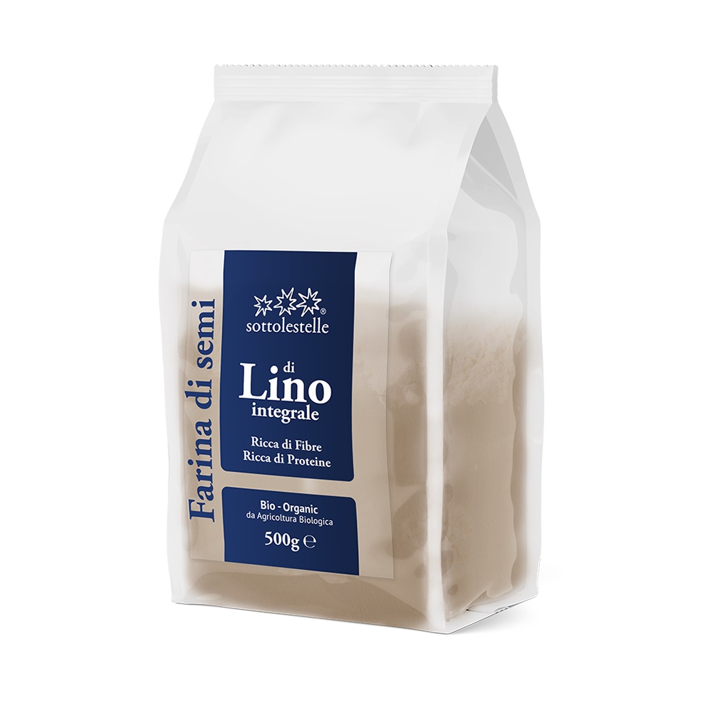 500g Bột hạt lanh hữu cơ cao cấp Sottolestelle (nguyên cám) - Organic Flaxseed Powder