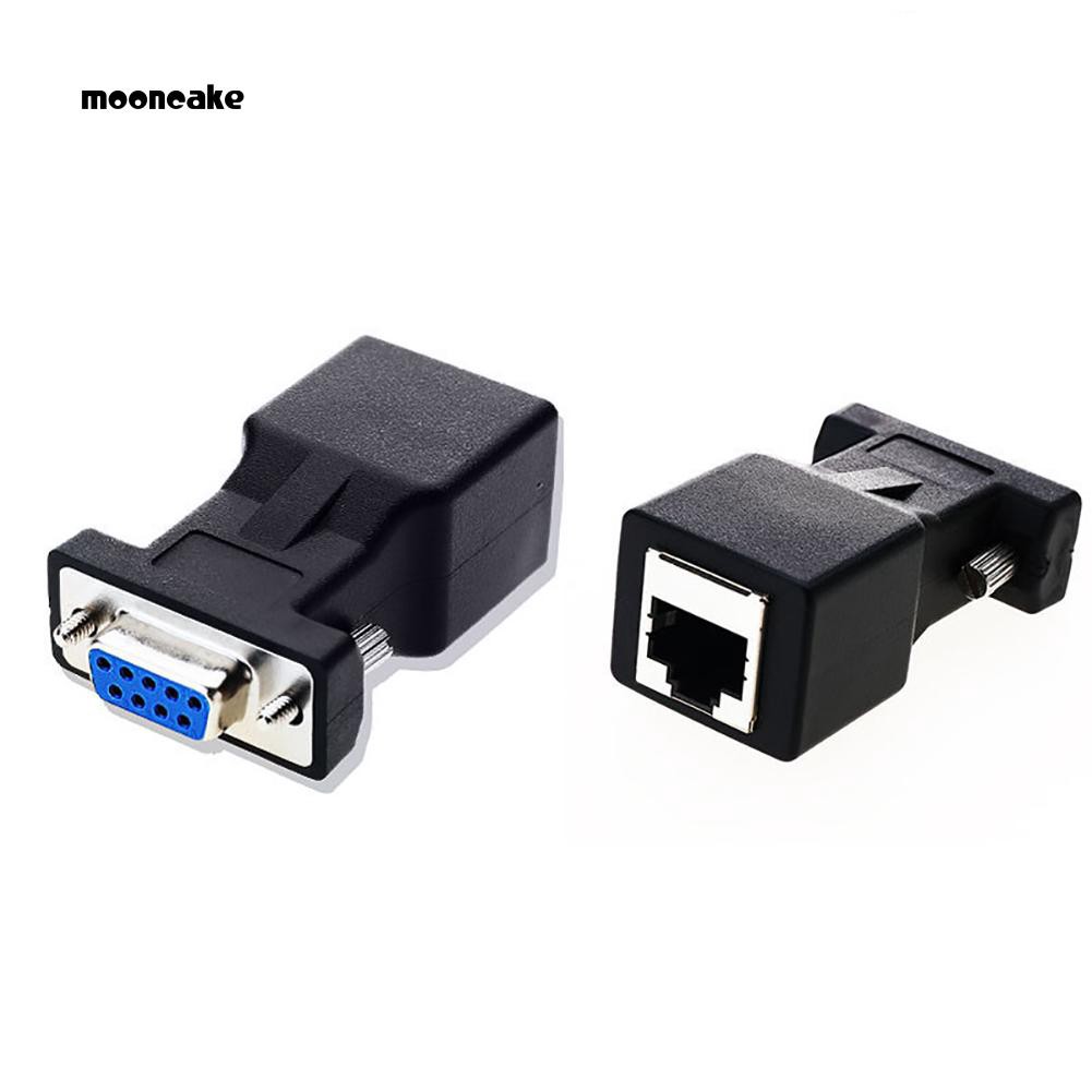 Đầu Chuyển Đổi Từ Cổng Female Sang Cổng Rj45 Female Moon Rs232 Db9 9-pin