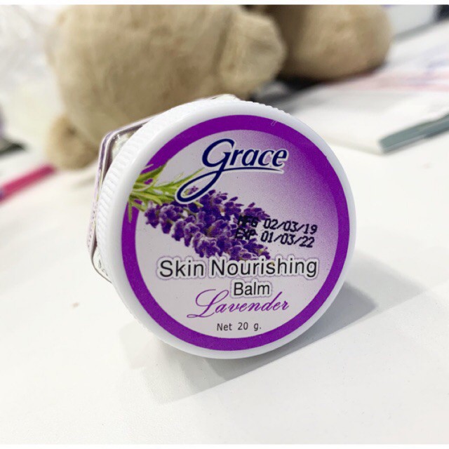 [𝗦𝗔𝗟𝗘]..::✨Dầu Cù Là Giúp Ngủ Ngon Grace Skin Nourishing Balm Lavender Thái Lan «20g»✨::..