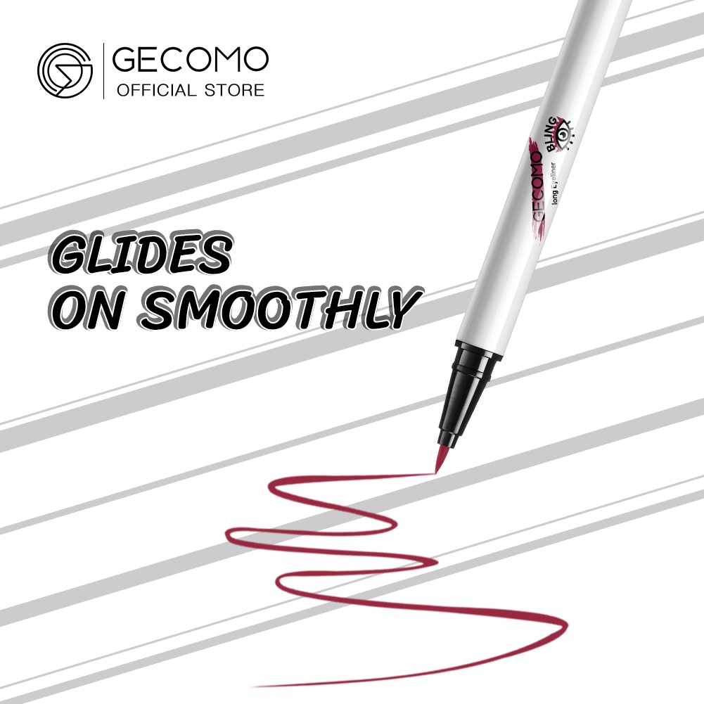 Bút Kẻ Mắt Nước GECOMO Màu Đen Kháng Nước Lâu Trôi Và Nhanh Khô