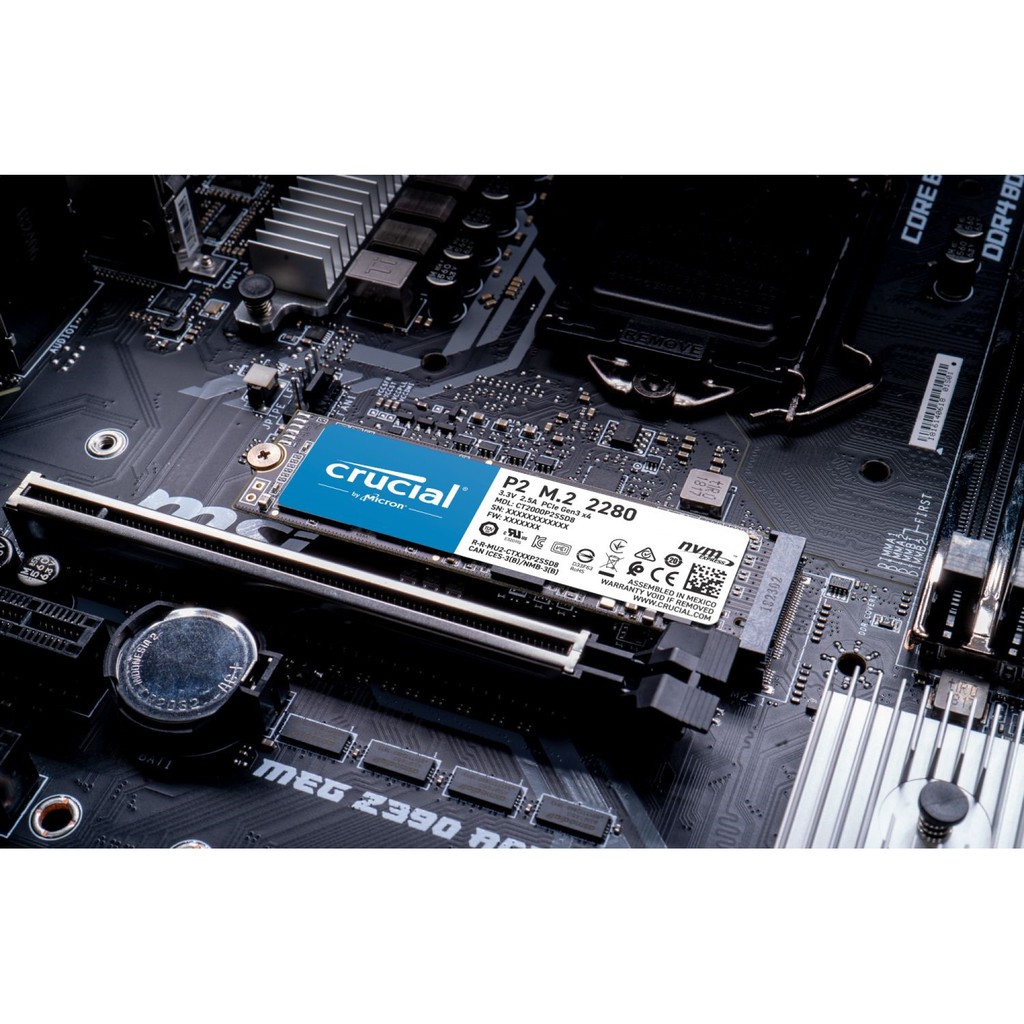 *LAGHITECH* (NEW) Ổ Cứng SSD Crucial P2 M2 2280 3D NAND PCIe NVMe Chính Hãng Crucial (Bảo Hành 5 năm)