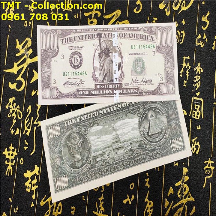 Tiền lưu niệm 1 triệu USD dạ quang; Dùng để lưu niệm, sưu tầm, làm quà tặng-TMT Collection-SP002397