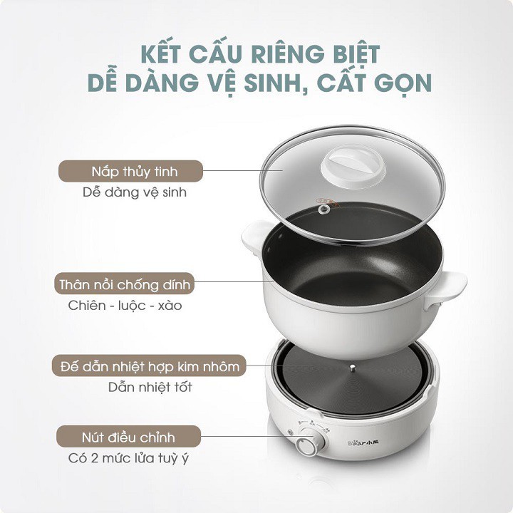 Nồi lẩu, nướng, chiên, xào điện đa năng DHG-B25Z1