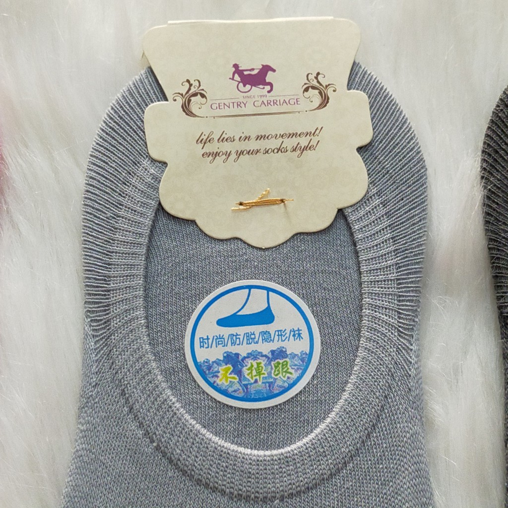 Vớ/tất nữ cổ ngắn trơn lười cao cấp Gentry Carriage chất cotton siêu co giãn thấm hút mồ hôi chống hôi chân thoáng khí
