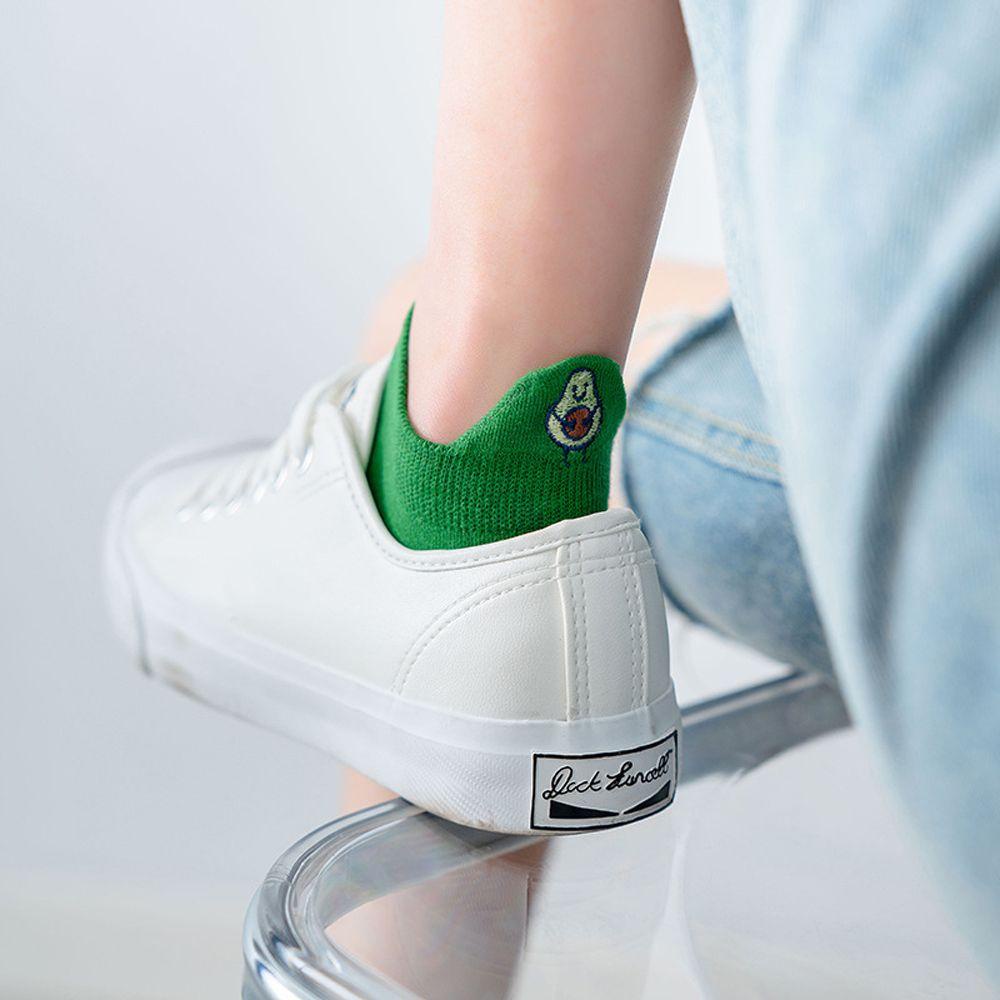 Vớ Cotton Thoáng Khí Màu Xanh Lá In Họa Tiết Trái Cây Thời Trang Mùa Hè Cho Nữ