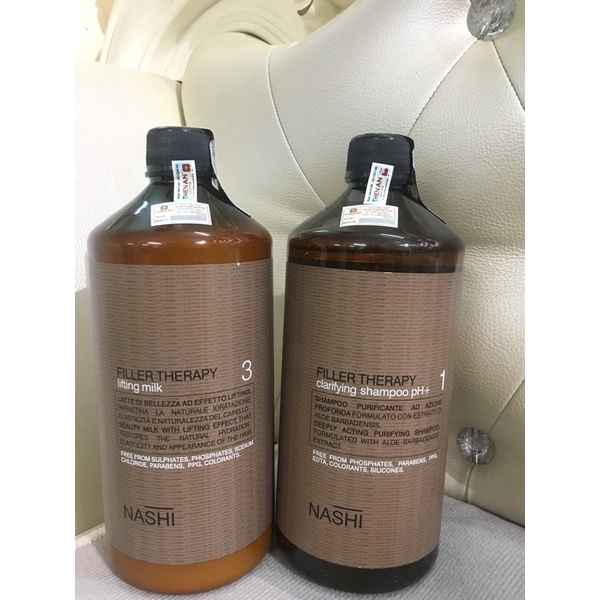 Dầu gội đầu Nashi Argan 1000ml x2 phục hồi hư tổn chuyên sâu, siêu mềm mượt