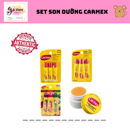 [SẴN - BILL US] - SON DƯỠNG CARMEX KHÔNG MÙI + HOA QUẢ