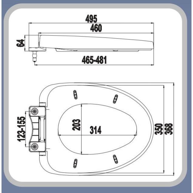 Nắp bồn cầu rơi êm HA10 / HA32, không gây ồn, nhưa ABS siêu bền