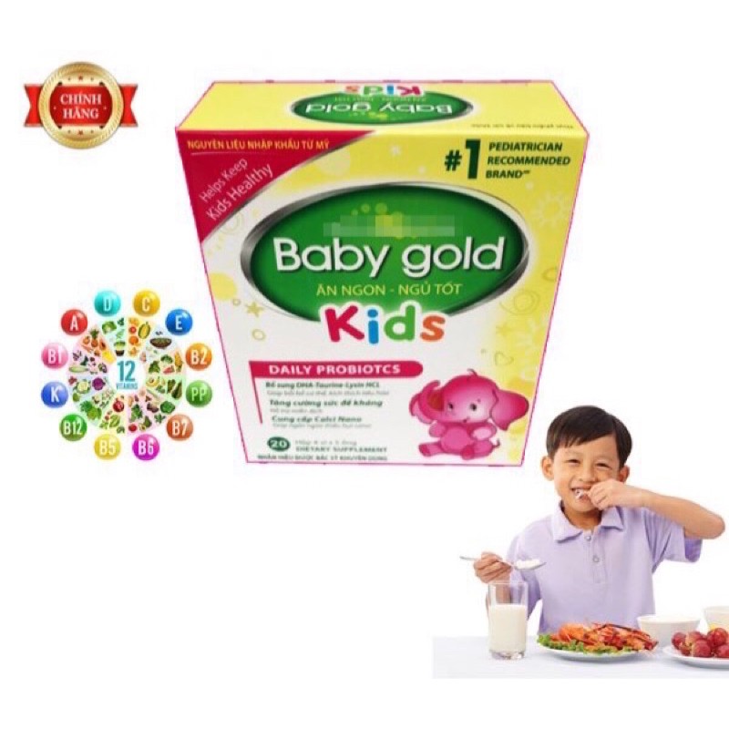 Baby gold kids giúp bé ăn ngon, bé kén ăn chậm lớn, tiêu hoá khoẻ trẻ ăn ngon