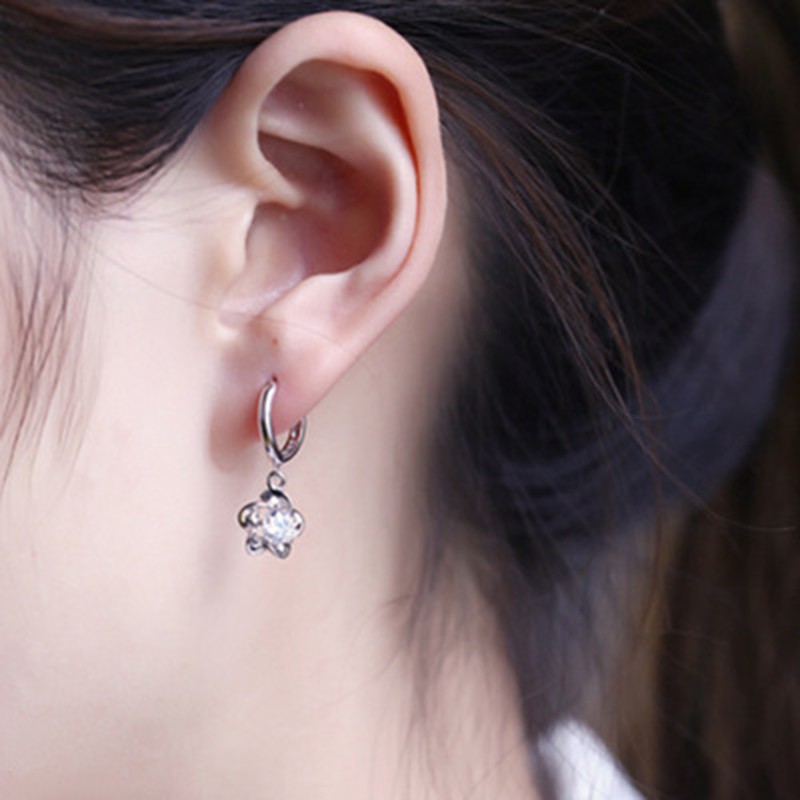 Đôi khuyên tai bạc 925 nhiều mẫu mã tùy chọn sang trọng cho nữ