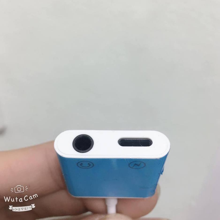 [1 đổi 1]  - Cáp chuyển đổi chân dẹp IPhone ra 1 chân dẹp, 1 chân tròn 3.5mm