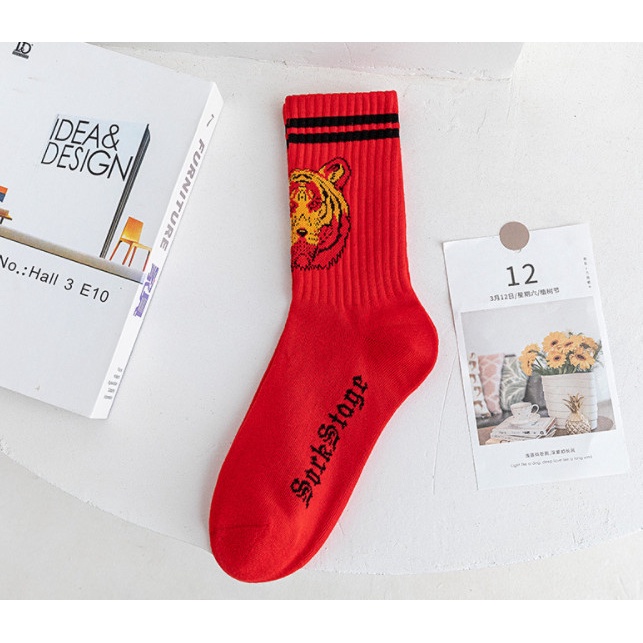 Vớ hình mặt Hổ cao cổ Nam Nữ phong cách thể thao, năng động.