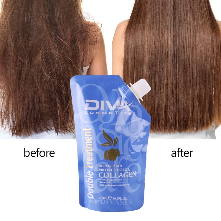 Dầu Hấp DIVA Collagen Hair Mask  siêu mềm mượt, tái tạo và phục hồi tóc dạng túi dung tích 500ml