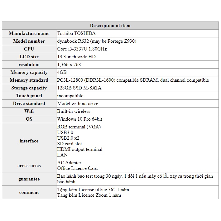 Laptop giá rẻ , Toshiba  R632, Core i5, Ram 4GB. Tặng OFFICE 365, ZOOM | BigBuy360 - bigbuy360.vn