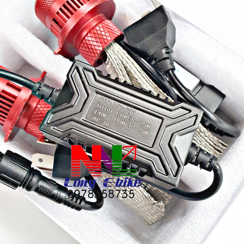 đèn pha led bi cầu 2 màu 25w