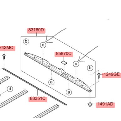 Nắp che vít hạ lốp dự phòng xe Hyundai Solati - giá 1 cái - Mã số: 8315259001TRY