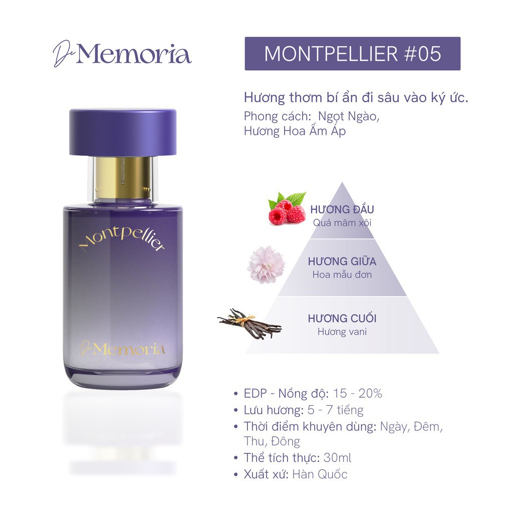 Nước Hoa Hàn Quốc De Memoria #05 Montpellier