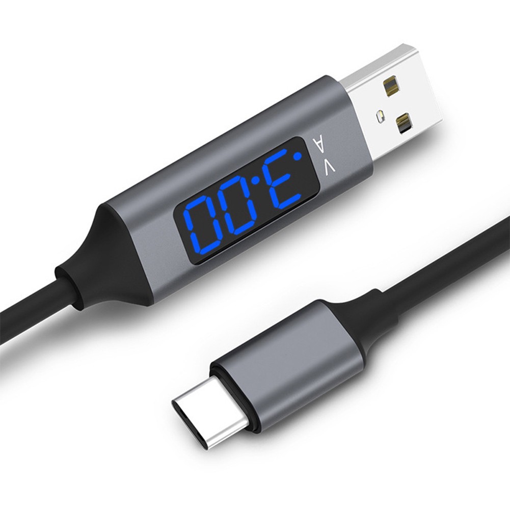 Dây cáp sạc nhanh 3.1A màn hình LED cho điện thoại Android iPhone