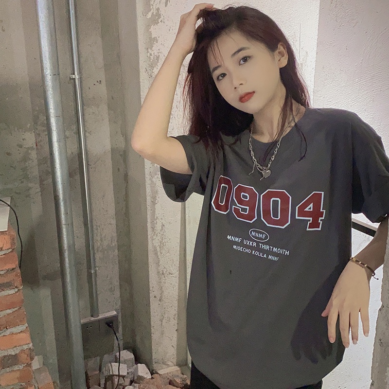 NRVP Áo Thun Cổ Tròn Oversize Thời Trang Hàn Quốc 2022 Cho Nữ