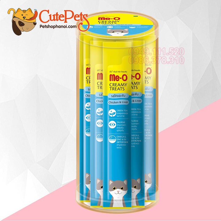 Kem súp Me-O Creamy Treats Hộp 36 gói dành cho mèo - Phụ kiện thú cưng Hà Nội