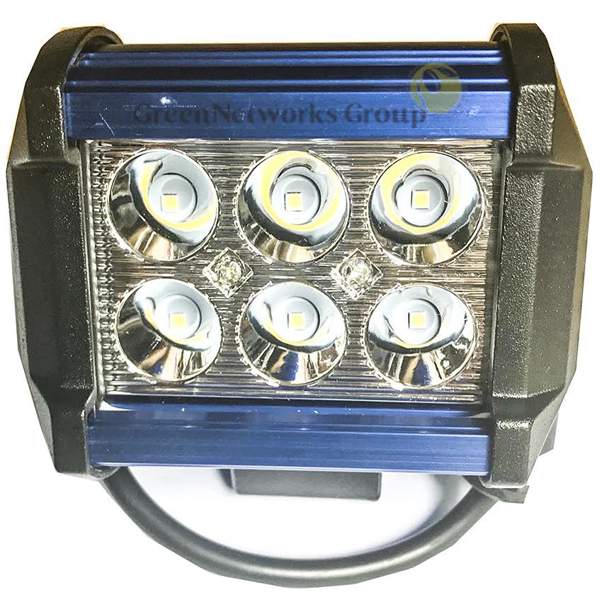 Đèn trợ sáng C6 thế hệ mới gắn ô tô xe máy (màu xanh) + Tặng công tắc