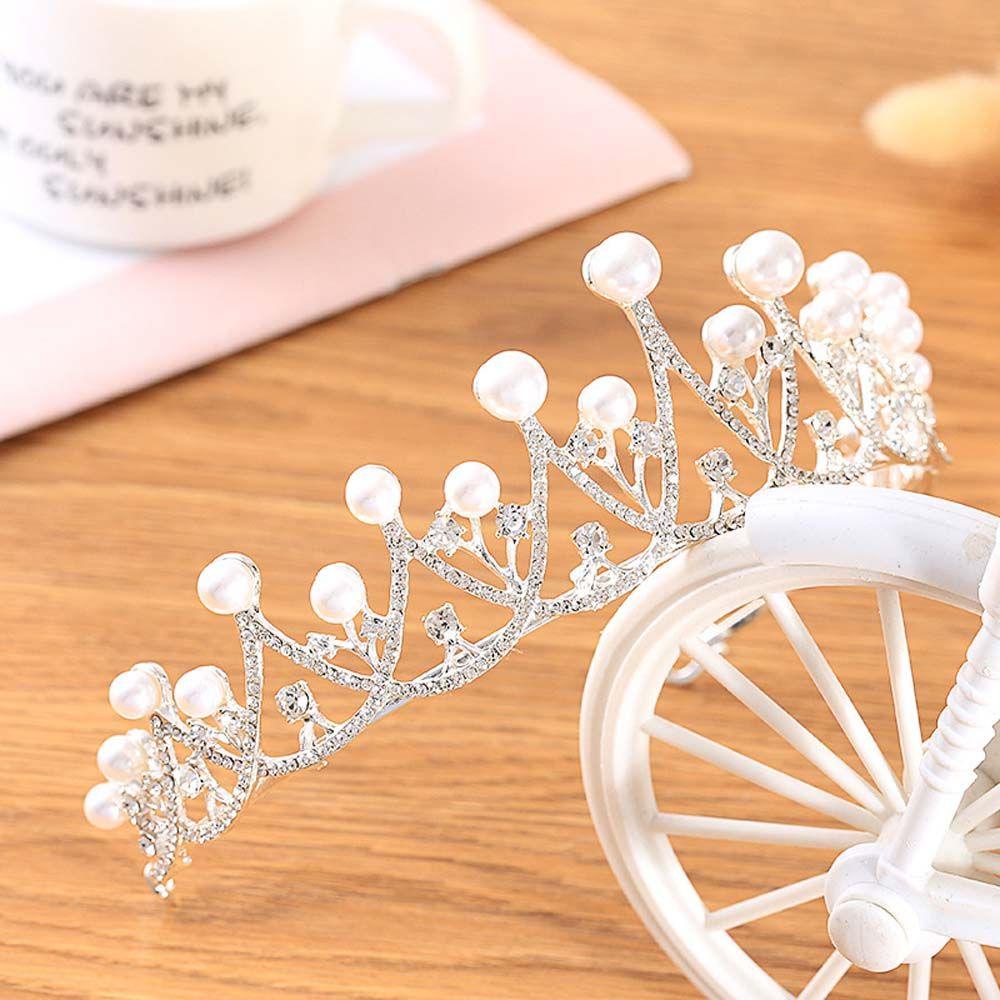 FORBETTER Vương Miện Công Chúa Phong Cách Retro Tinh Tế Cho Cô Dâu|Vương Miện Hợp Kim Phong Cách Hàn Quốc Xinh Xắn Cho Cô Dâu