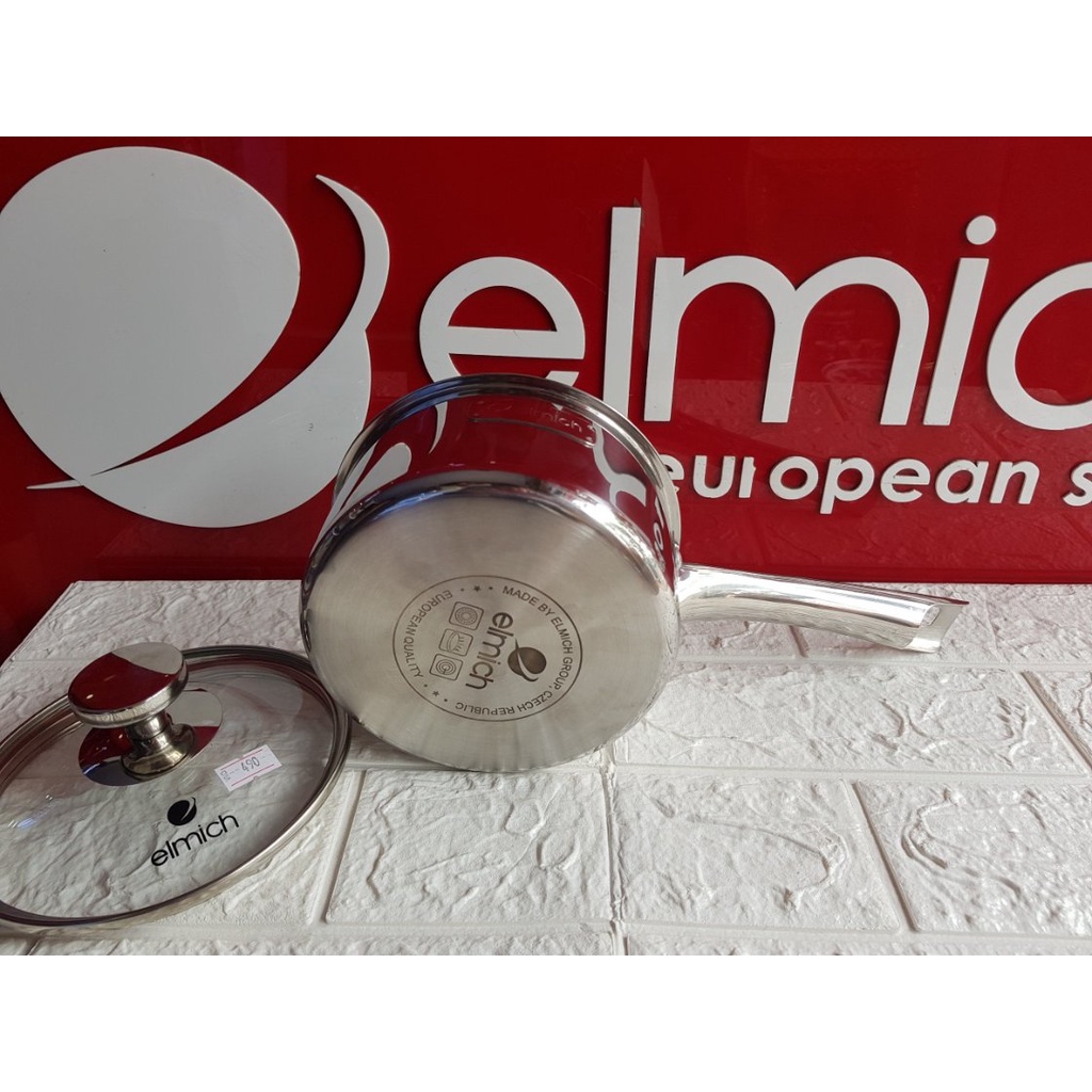 Quánh inox Elmich chống dính nấu bột đáy liền nguyên khối 14cm 3783