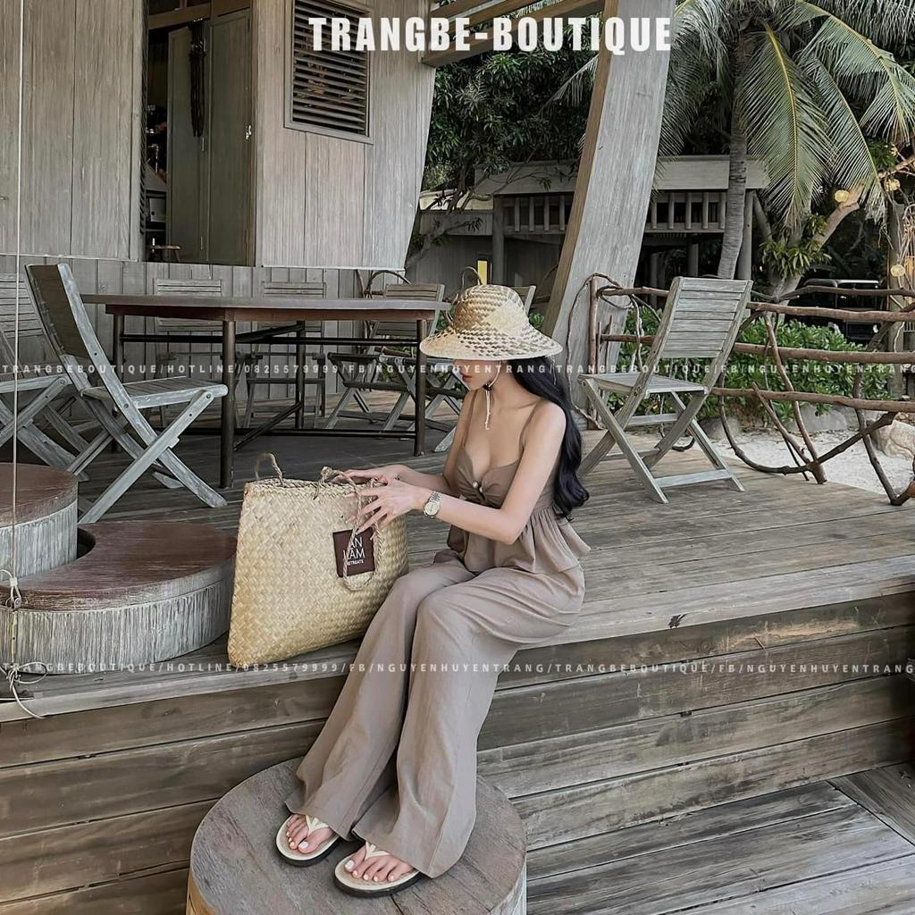 Set áo 2 dây cúp ngực xoè phối quần xuông - Anna.Store