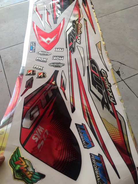 Tem rời GaLaXy đỏ đen crom -1