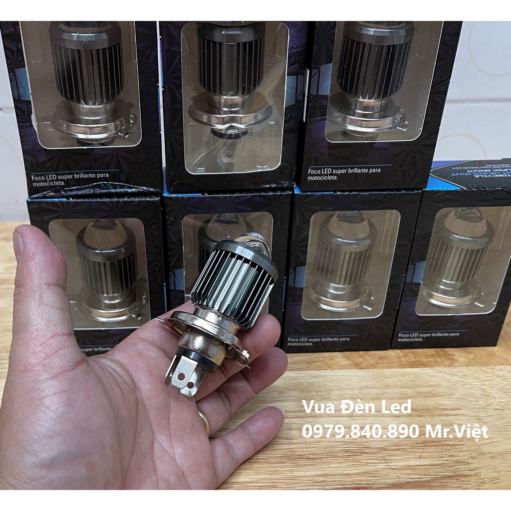 Bi cầu Mini chân H4 - Cos trắng , Pha  trắng dành cho xe máy và xe hơi 12v DC