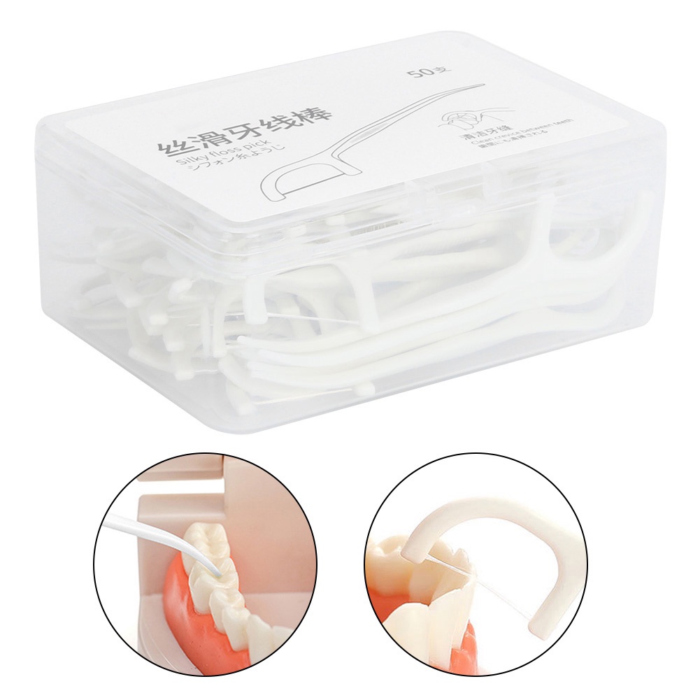 Hộp 50 Tăm Chỉ Nha Khoa Chất Lượng Cao