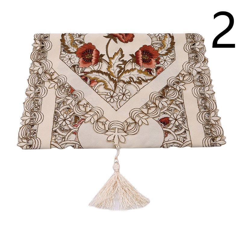 Khăn Trải Bàn Thêu Hoa Thanh Lịch