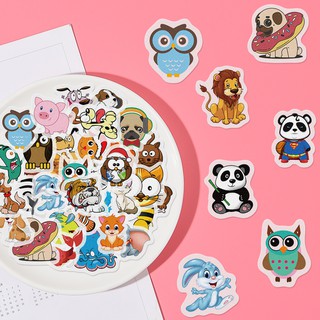 40 PCS Cute cartoon animal kid paper sticker decoration DIY album diary scrapbooking label sticker kawaii stationery