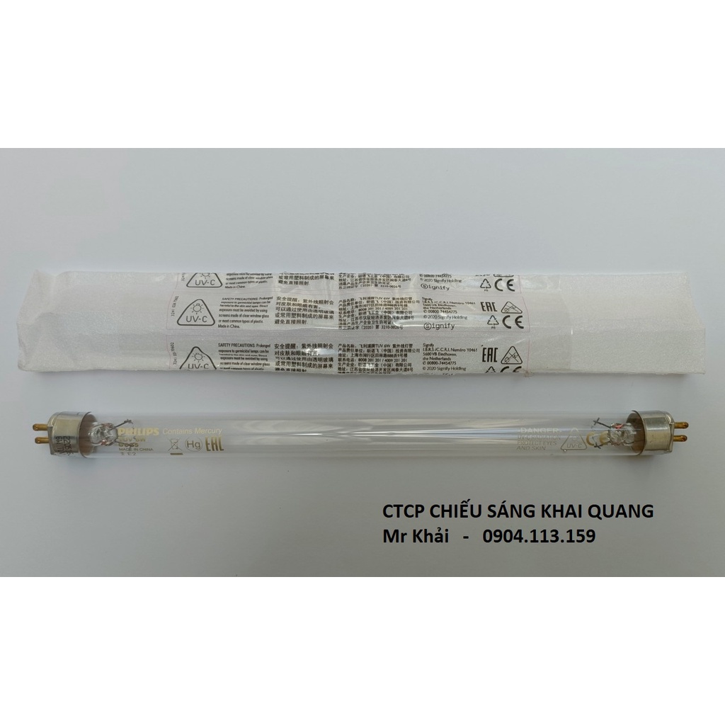 Bóng tiệt trùng máy lọc nước Philips TUV 6W G6 T5 MADE IN CHINA