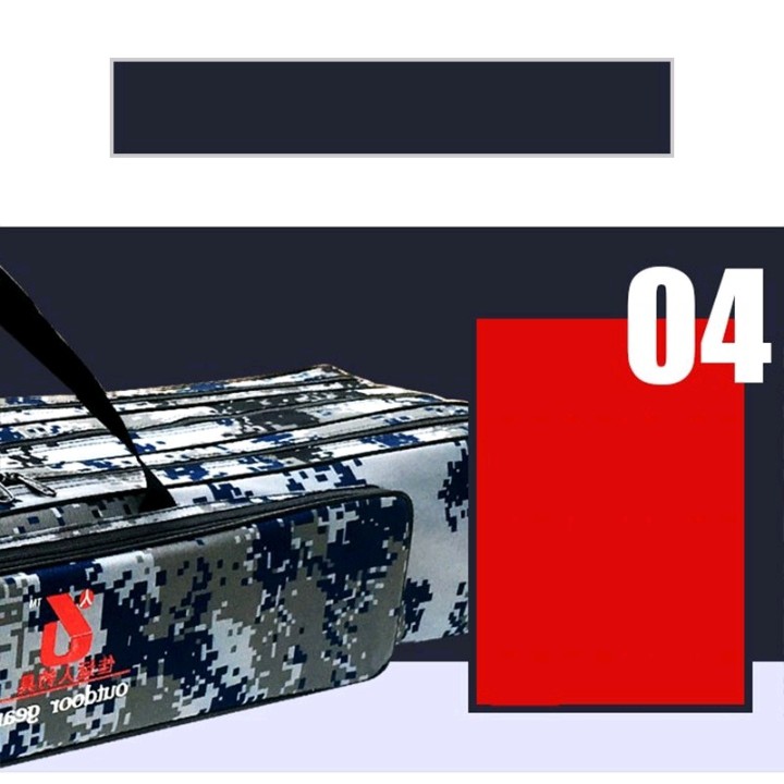 Túi đựng cần câu cá, bao đựng cần câu 2 ngăn dài 80-120cm màu dàn di cao cấp PK-9