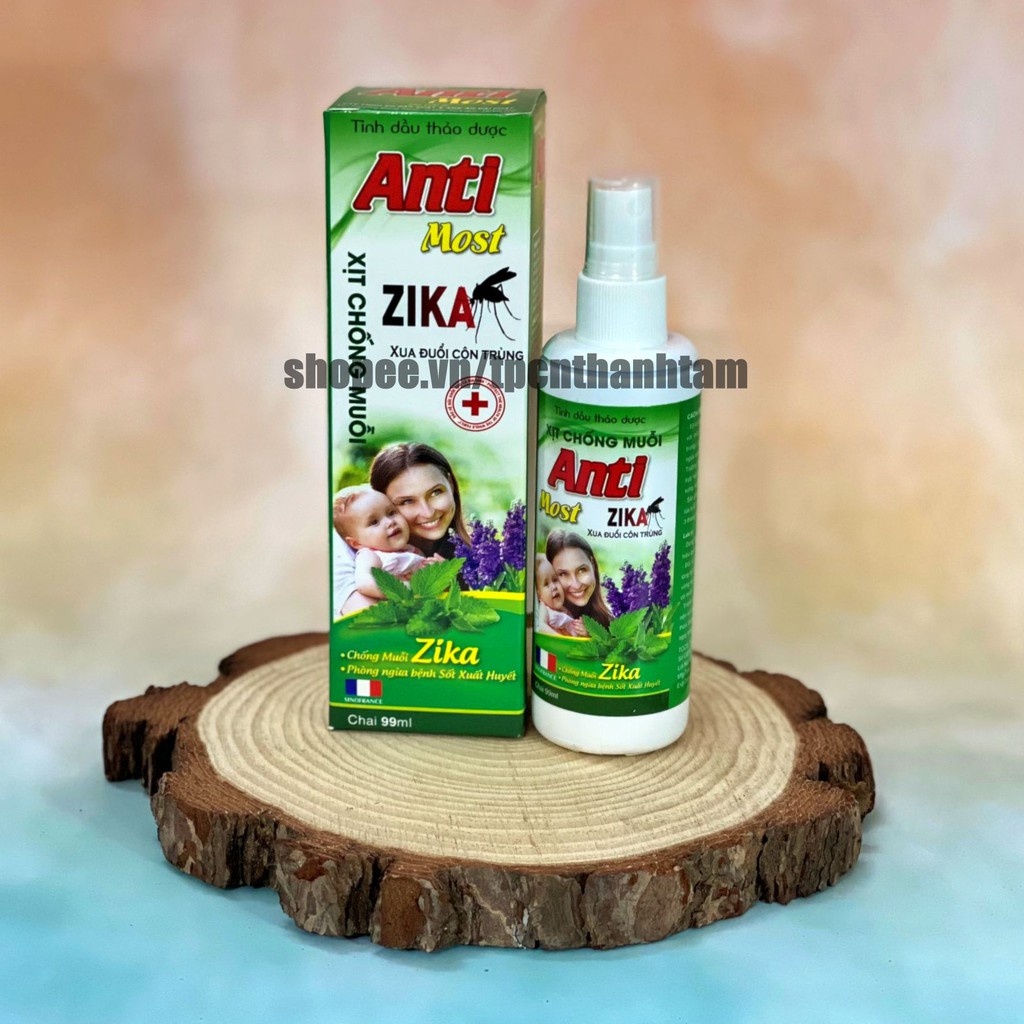 Xịt chống muỗi ZIKA xua đuổi côn trùng, tránh muỗi đốt – Hộp 1 chai 99ml