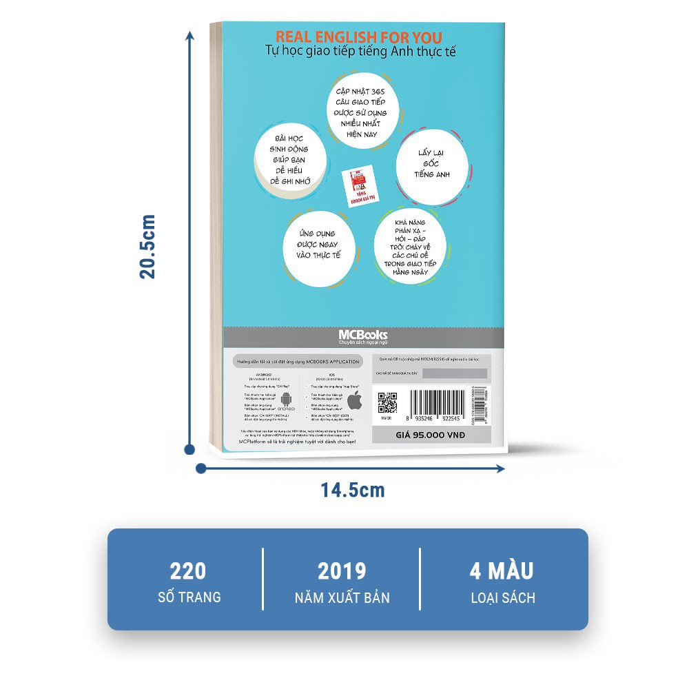 Sách - Real English For You - Tự Học Giao Tiếp Tiếng Anh Thực Tế Cho Người Học Cơ Bản - Học Kèm App Online