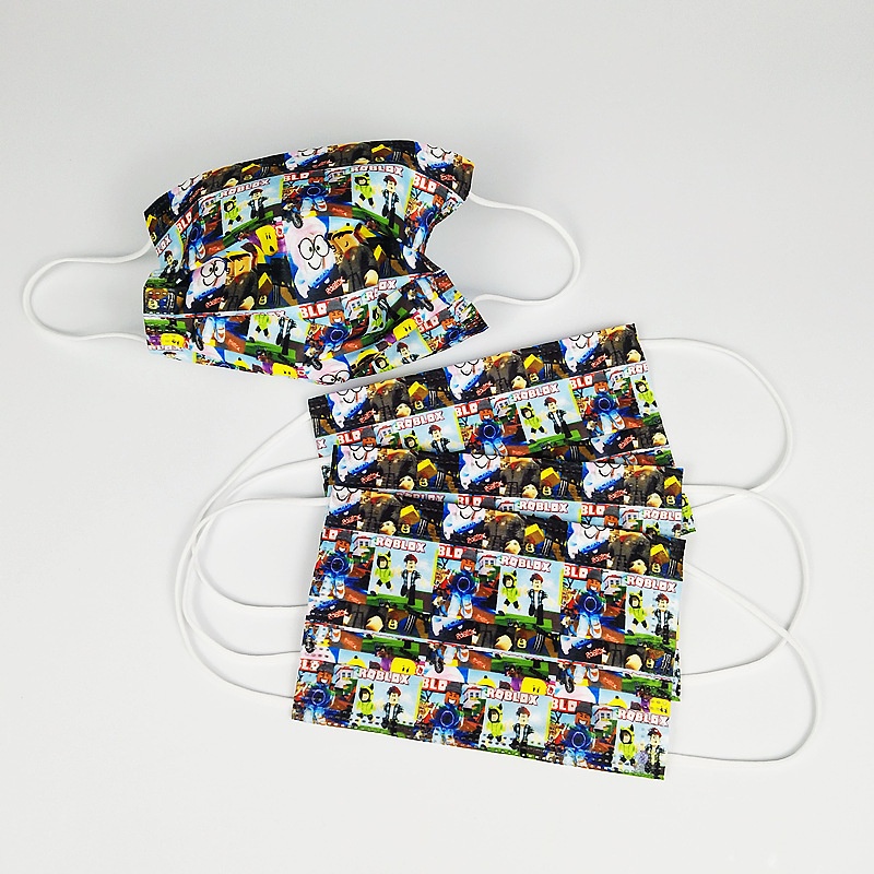 Mới 2-14 Tuổi Roblox Hoạt Hình Miệng Che Mặt Cosplay Đồ Chơi 3-5 Chiếc Có Thể Giặt Chống Bụi Bé Trai Bé Gái Đảng 2022