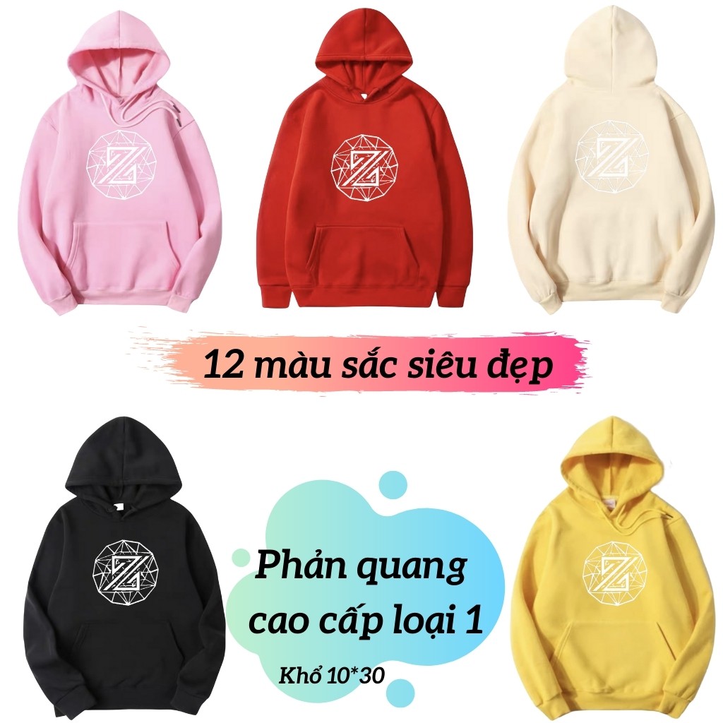 Áo hoodie phản quang ❤️ / Áo khoác nỉ cao cấp, trần bông 2 lớp freesize Unisex cho nam và nữ /Freeship 99k - KN25