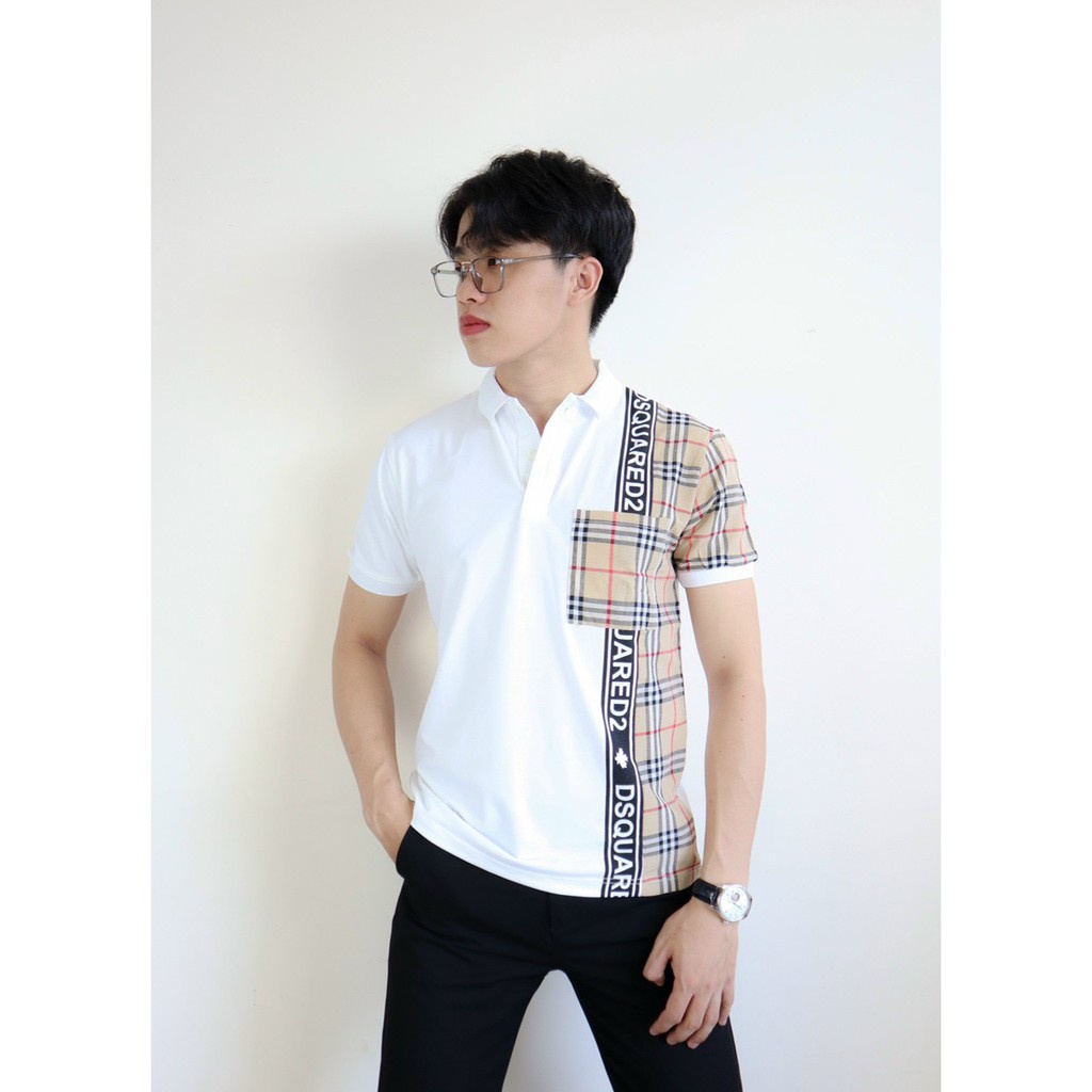 Áo thun nam tay ngắn có cổ polo 2 màu co dãn tốt cao cấp tara_shop96