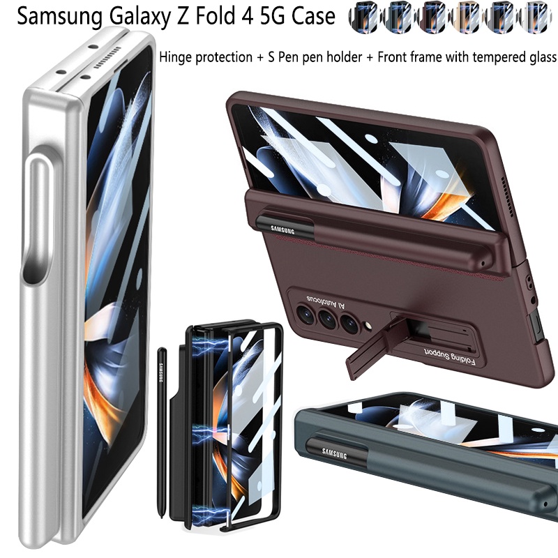 Ốp lưng Samsung Galaxy Z Fold 4 5G ốp điện thoại Z Fold4 ốp ZFold 4 case W23 F9360 casing Folder 4 Ốp Điện Thoại Silicon Với Khung Hít Nam Châm Bảo Vệ Bút Cảm Ứng Gấp Cho Samsung Z Fold4 ZFold4