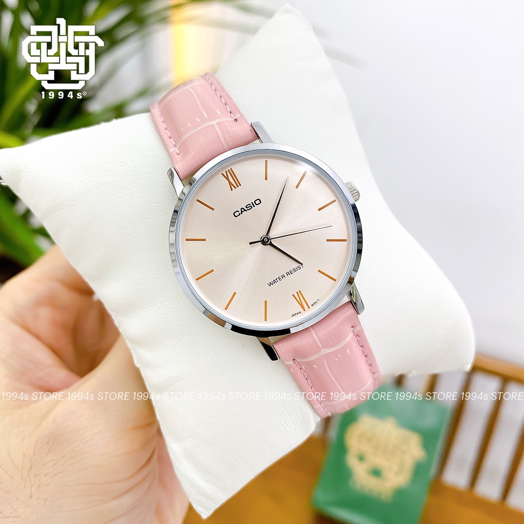 Đồng hồ nữ Casio LTP-VT01L-4B dây da, chống nước, hàng chính hãng